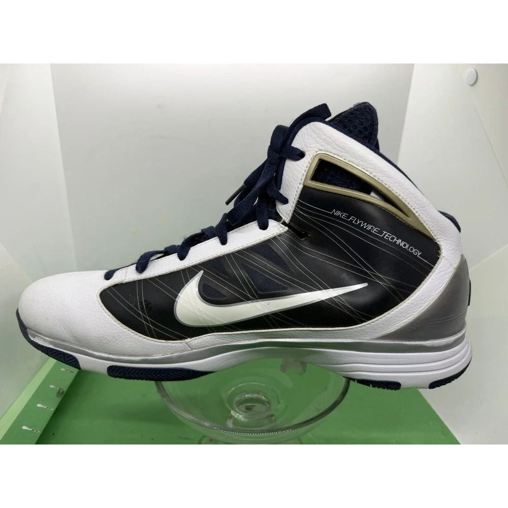 Nike Hyperize Navy White Basketball Shoes 367181-115 US Size 16